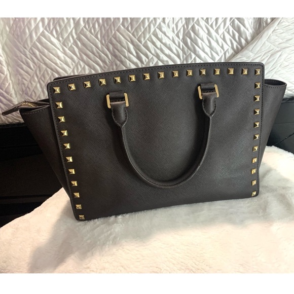 Michael Kors brown top handle bag - Picture 2 of 8